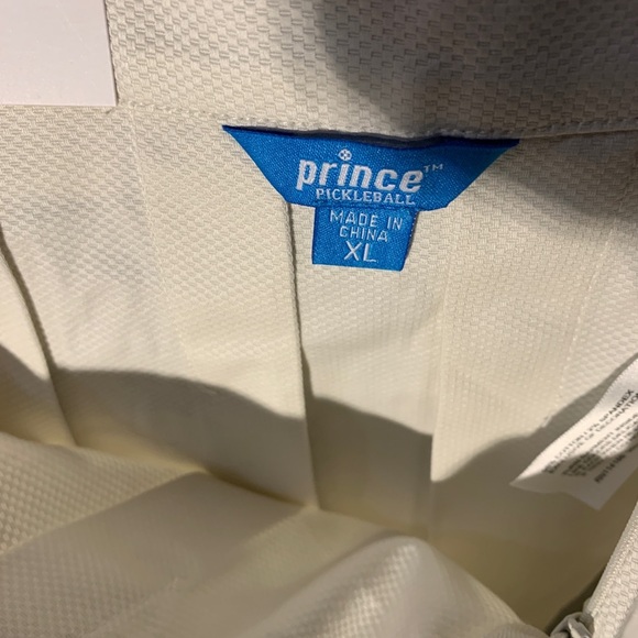 Prince Pickleball Women’s Mid-Rise Striped Pleated Mini Skirt - Cream - Picture 7 of 8